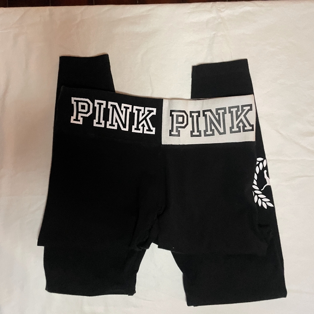 PINK Victoria's Secret small yoga fitted leggings black